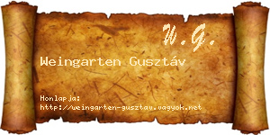Weingarten Gusztáv névjegykártya