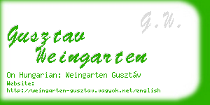 gusztav weingarten business card